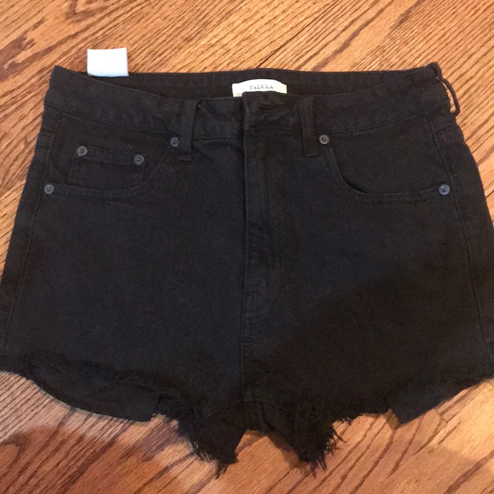 Black Jean shorts from Aritzia